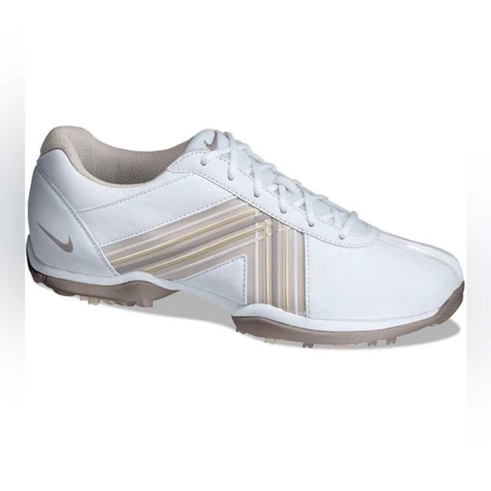 Nike Delight V Woman’s White Golf Shoes Size 7 Soft Spiked Cleats Athletic